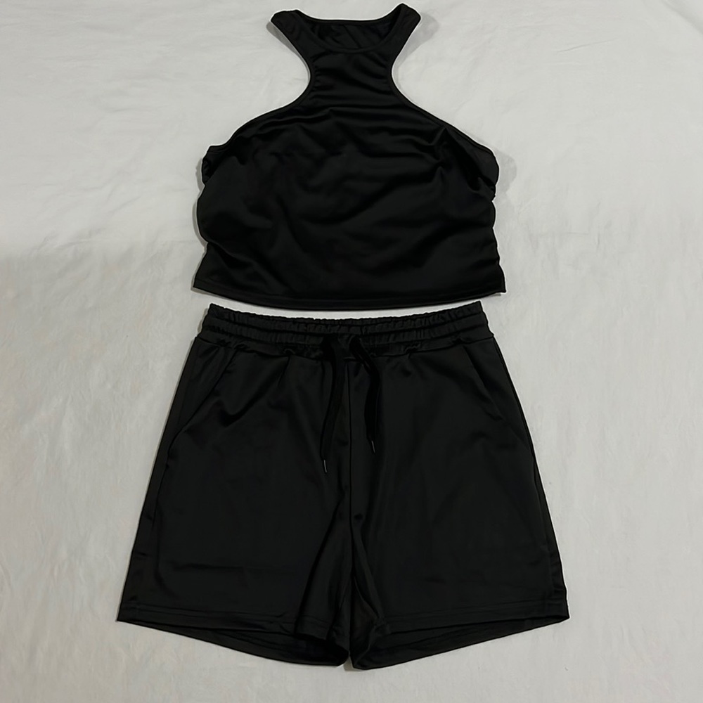 NWOT. 2 Piece Athletic Shorts & Muscle Top Set